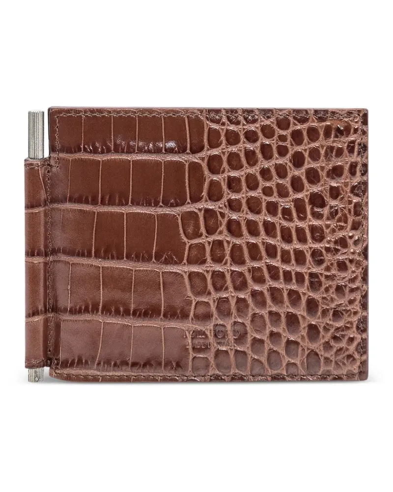 Tom Ford Exotic Line Portemonnaie mit Clip - Braun Braun