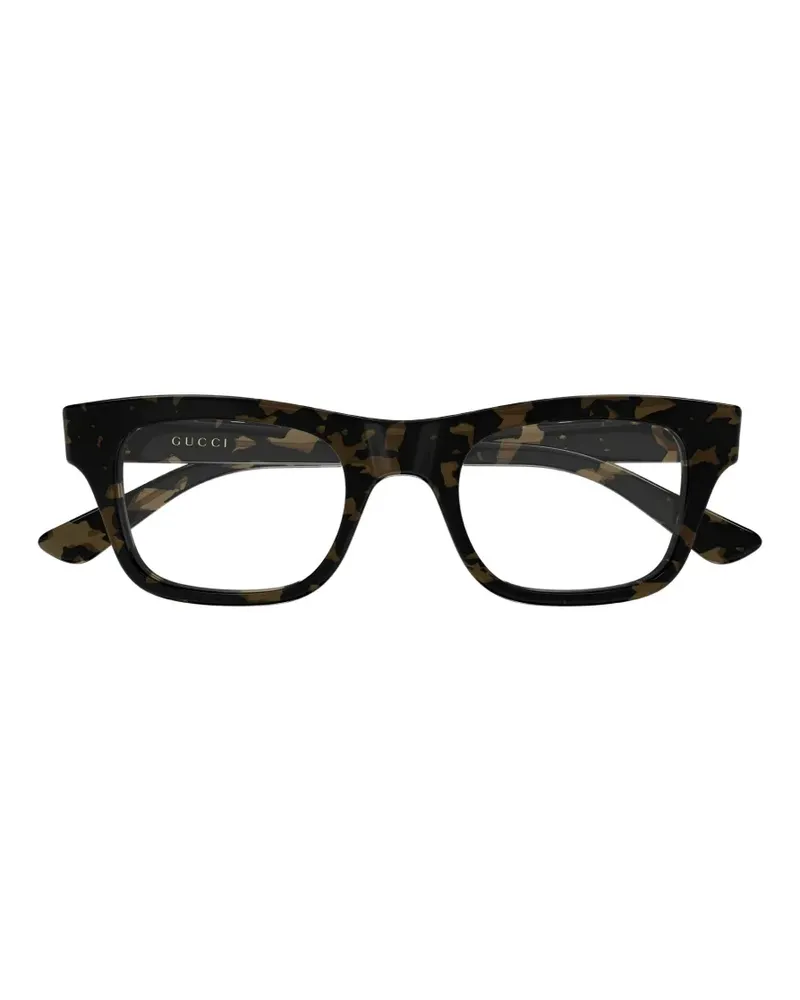 Gucci Eckige Brille in Schildpattoptik - Braun Braun
