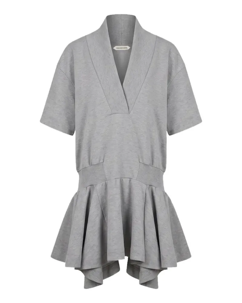 Fidan Novruzova Marta ruffled mini dress - Grau Grau