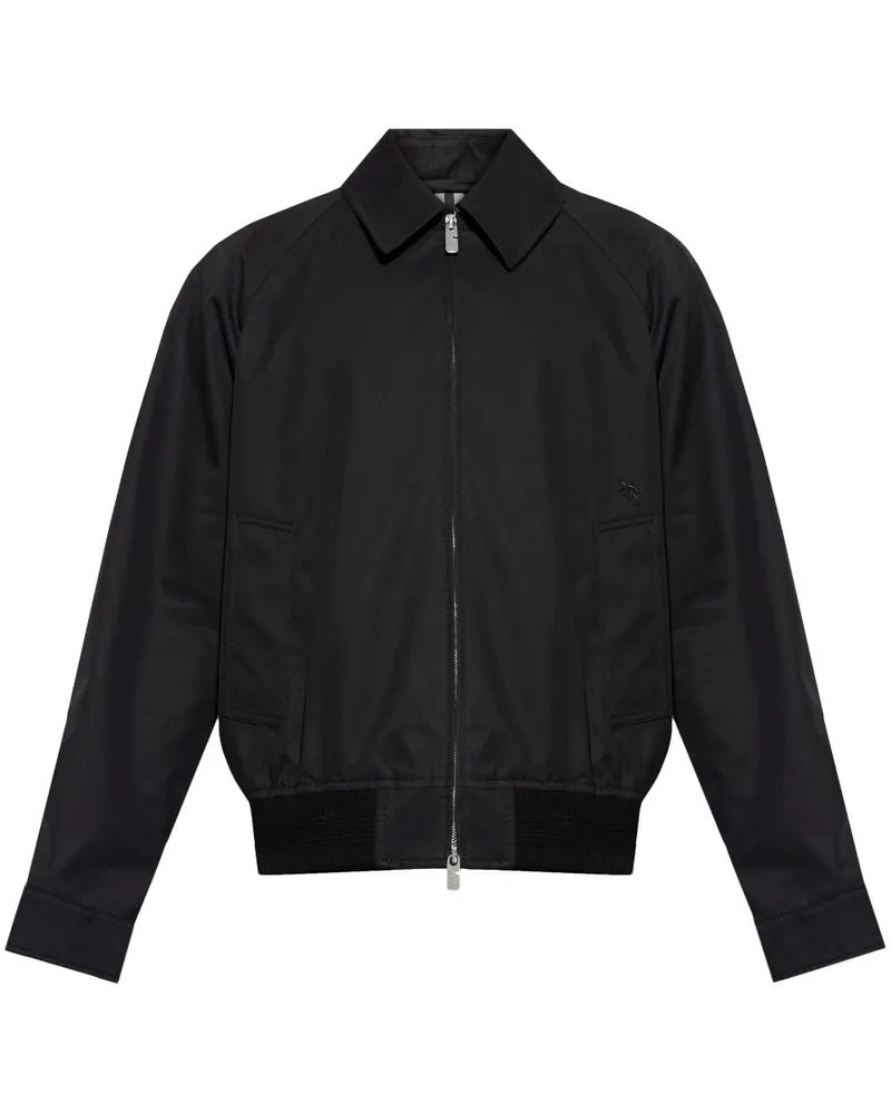 Burberry Harrington-Jacke aus Gabardine - Schwarz Schwarz