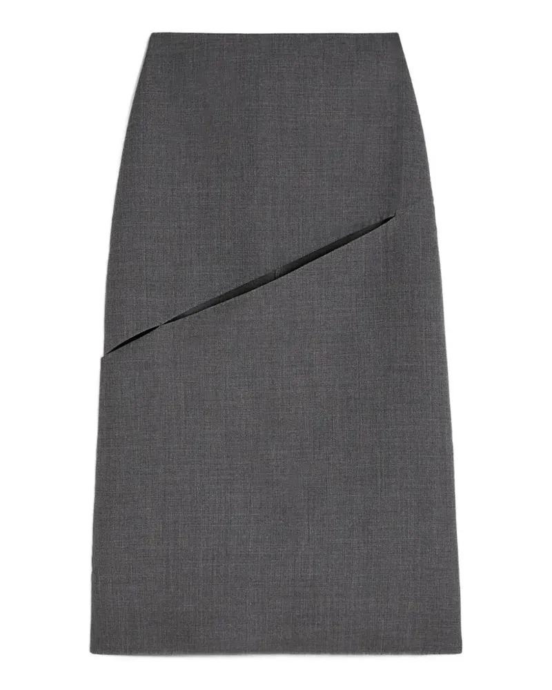 Jil Sander Twill-Bleistiftrock - Grau Grau