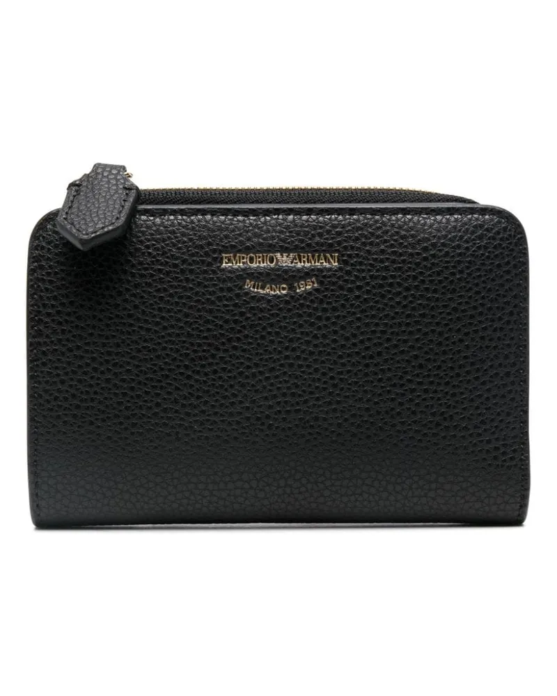 Emporio Armani Portemonnaie mit Logo-Prägung - Schwarz Schwarz