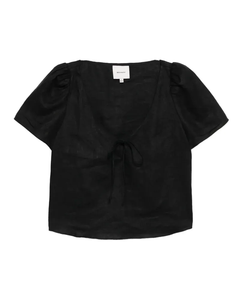 Reformation Mayla Oberteil - Schwarz Schwarz