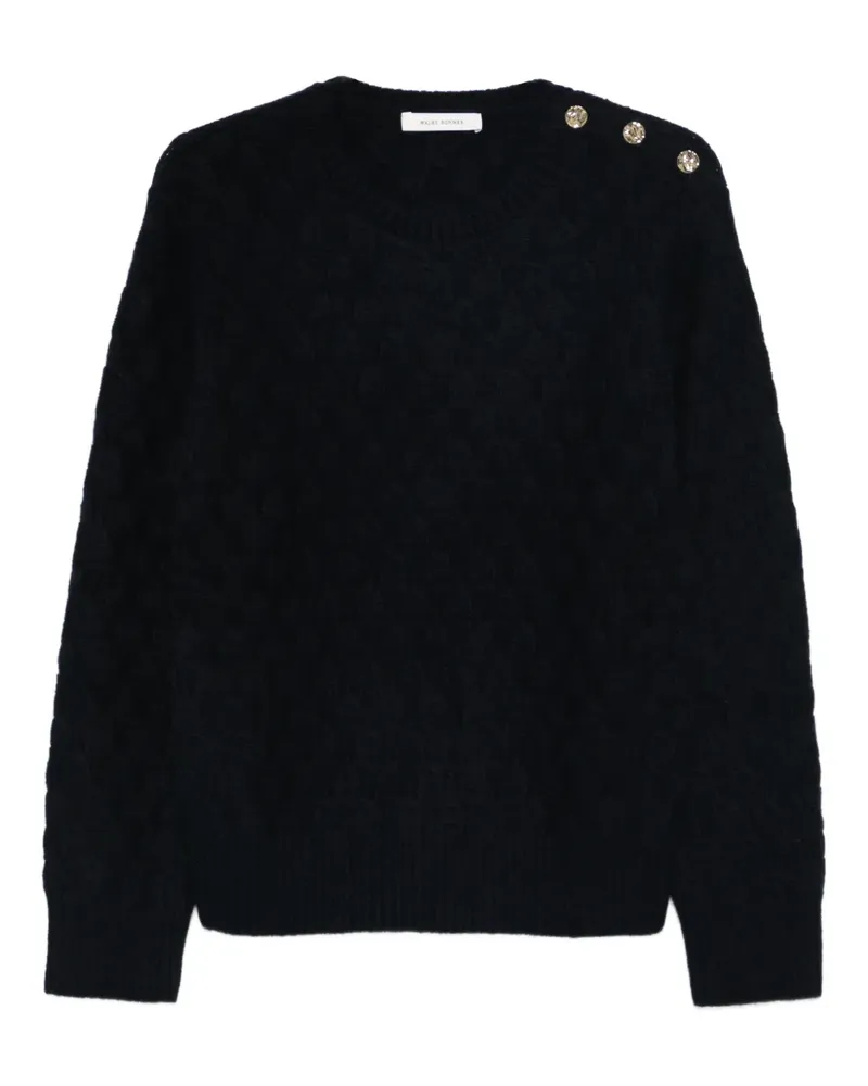 Wales Bonner Strukturierter Pullover mit Knöpfen - Blau Blau