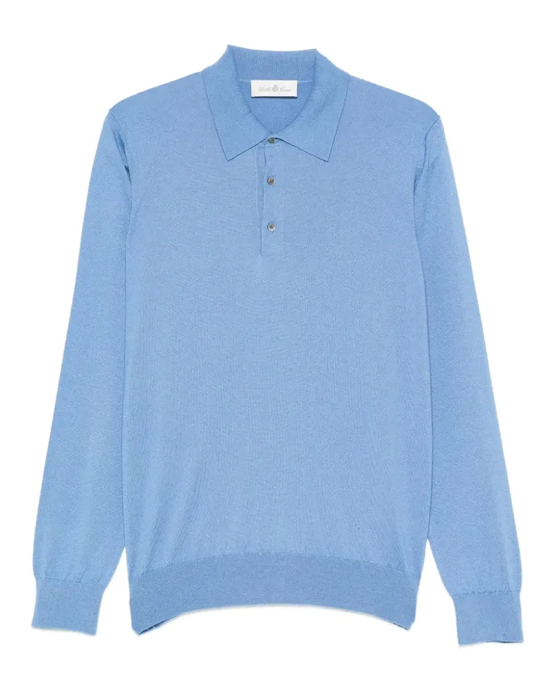 Della Ciana long-sleeve polo shirt - Blau Blau