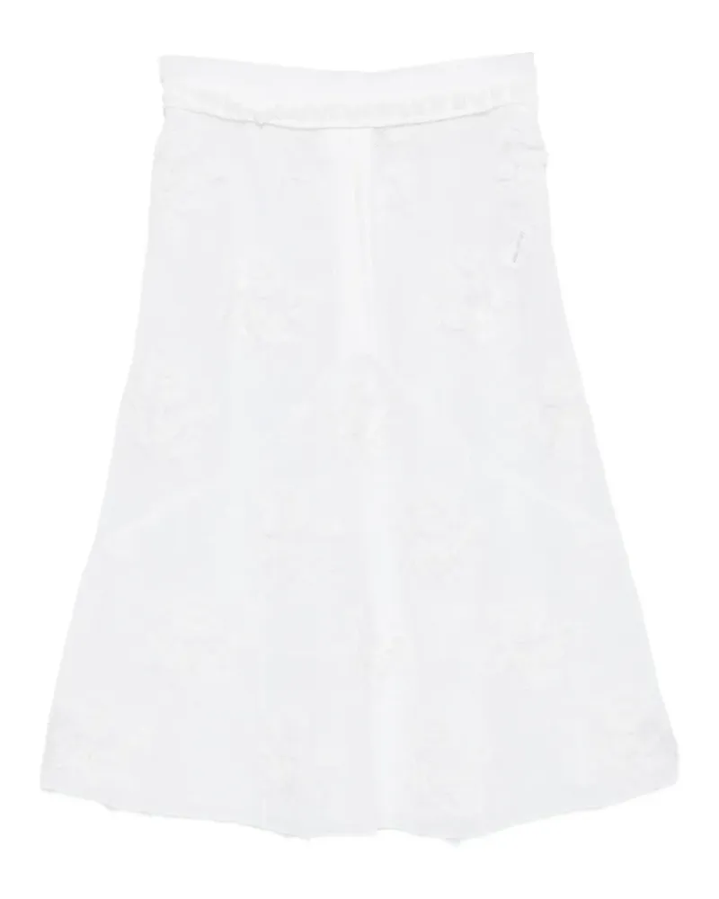 SHUSHU/TONG Gestrickter Rock - Weiß Weiß