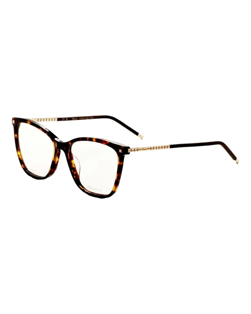 Chopard Eckige Brille in Schildpattoptik - Braun Braun