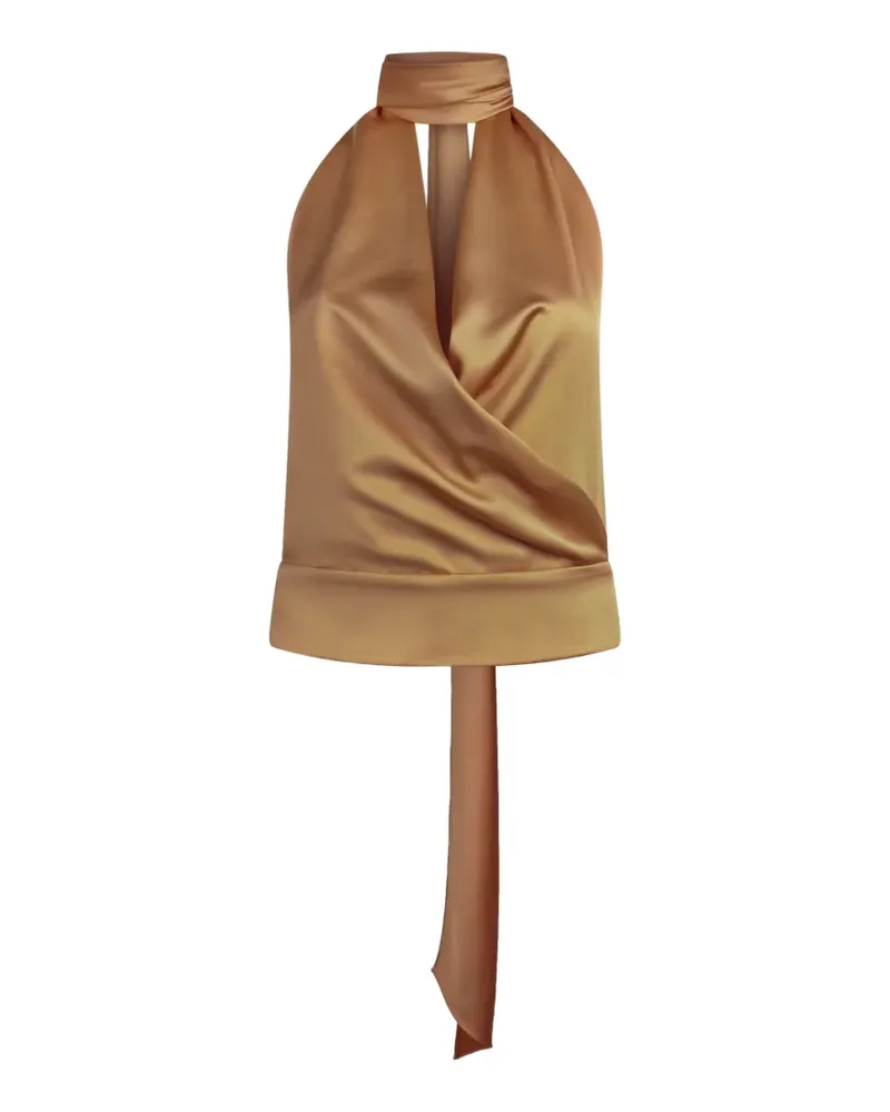 ANDAMANE draped top - Braun Braun