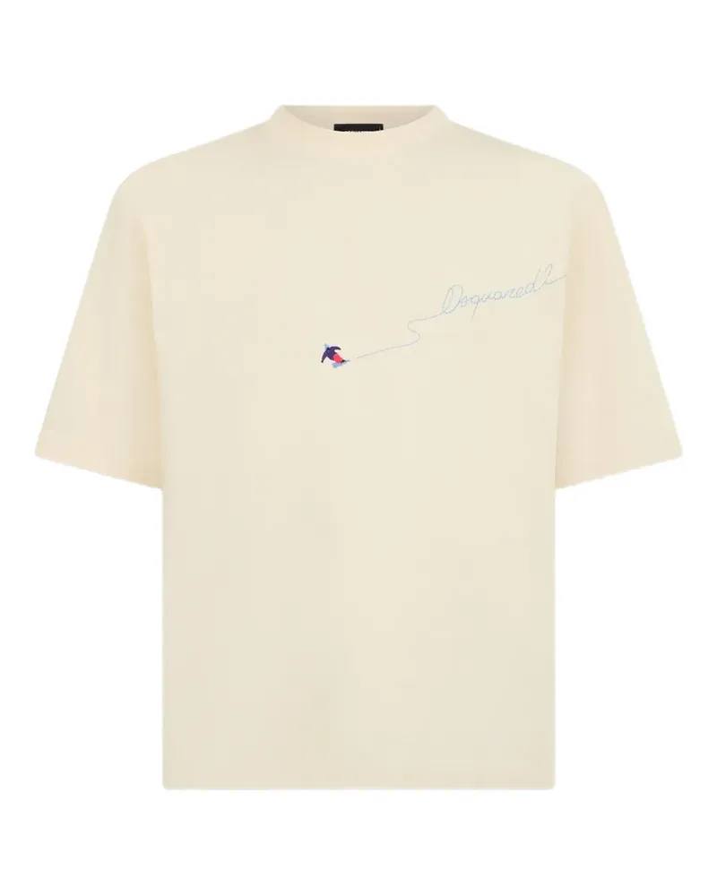 Dsquared2 Snowy Dream T-Shirt mit lockerem Schnitt - Nude Nude