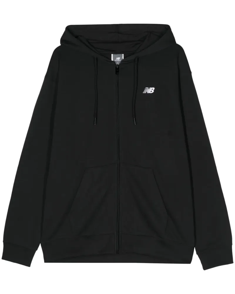 New Balance Kapuzenjacke mit Logo-Stickerei - Schwarz Schwarz