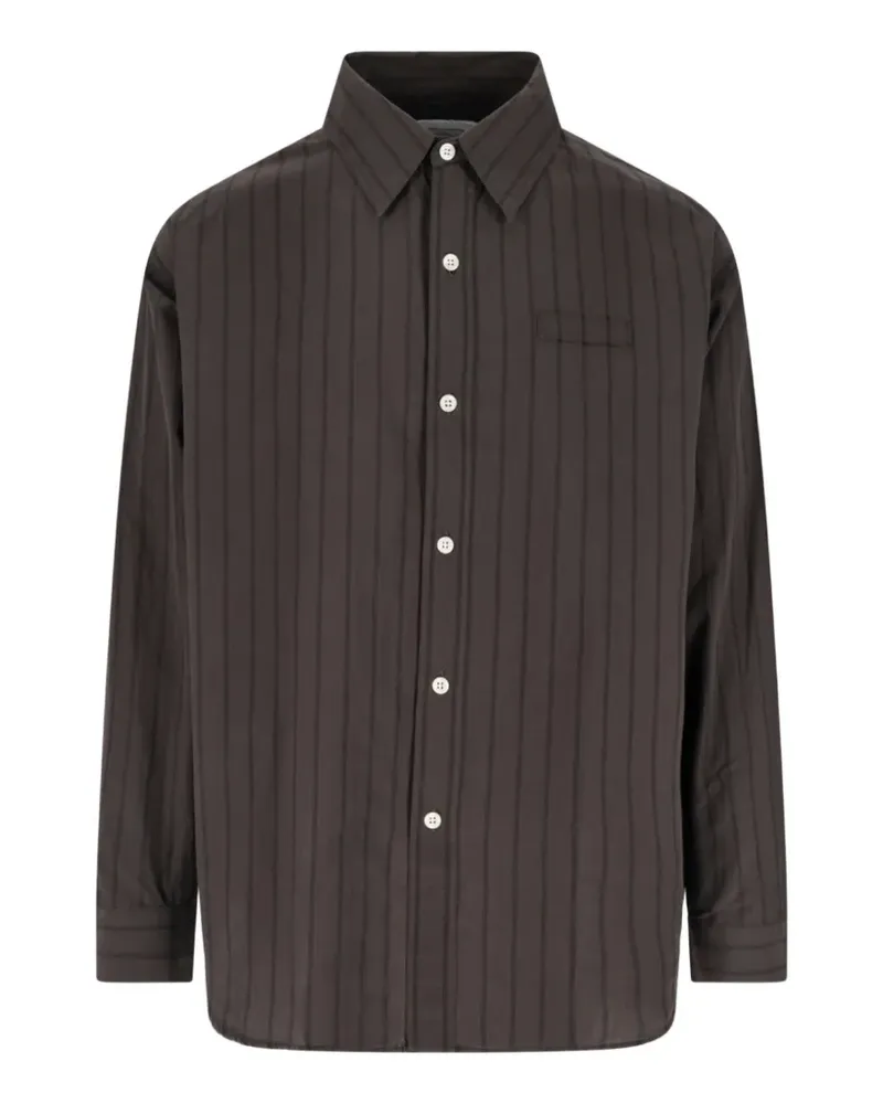 Mfpen Essay striped-pattern shirt - Braun Braun