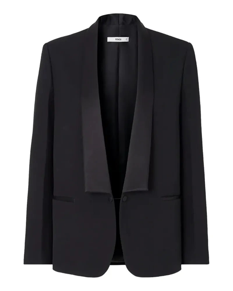 Fendi Grain de Poudre shawl-lapel blazer - Schwarz Schwarz