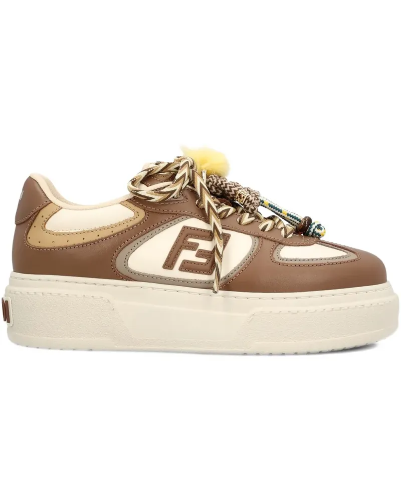 Fendi Sneakers mit FF-Patch - Braun Braun