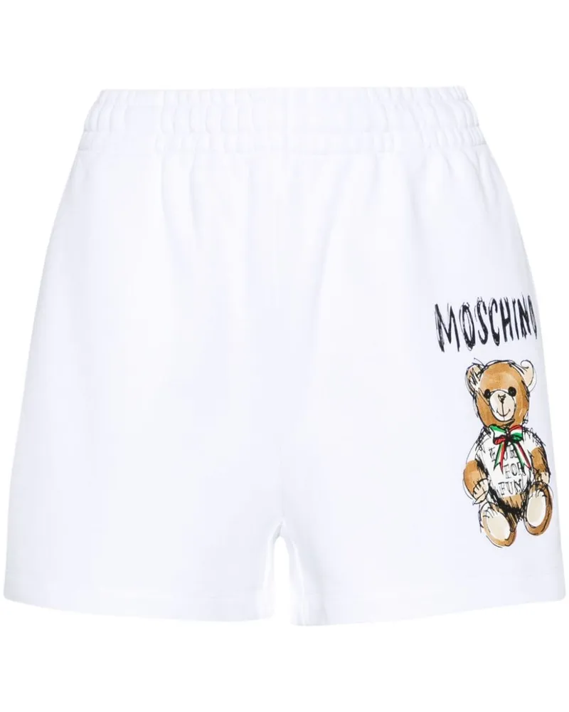 Moschino Shorts mit Teddybär-Print Weiß