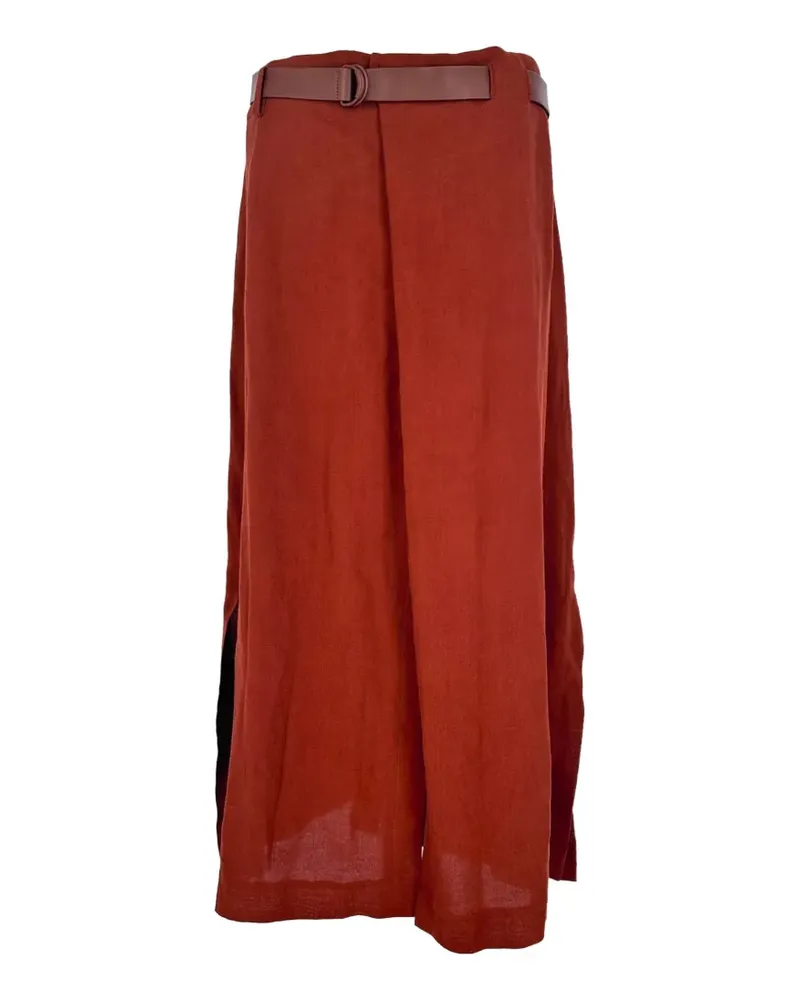 Max Mara Rock mit Gürtel - Rot Rot