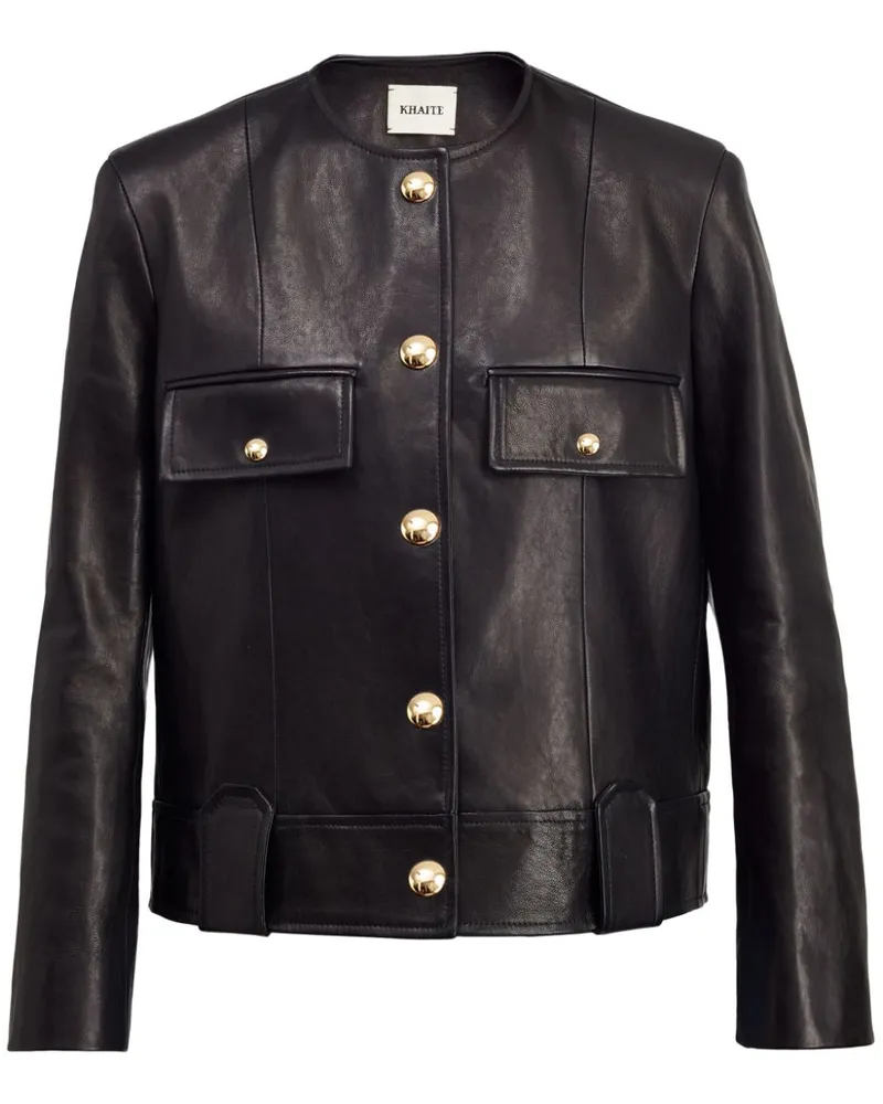 KHAITE The Laybin Lederjacke - Schwarz Schwarz