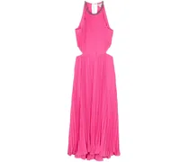 Plissiertes Midikleid - Rosa