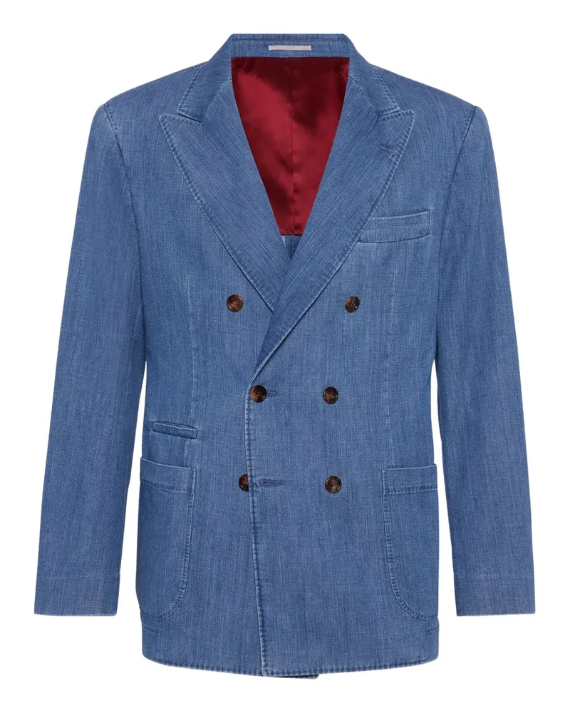 Brunello Cucinelli Klassisches Jeanssakko - Blau Blau