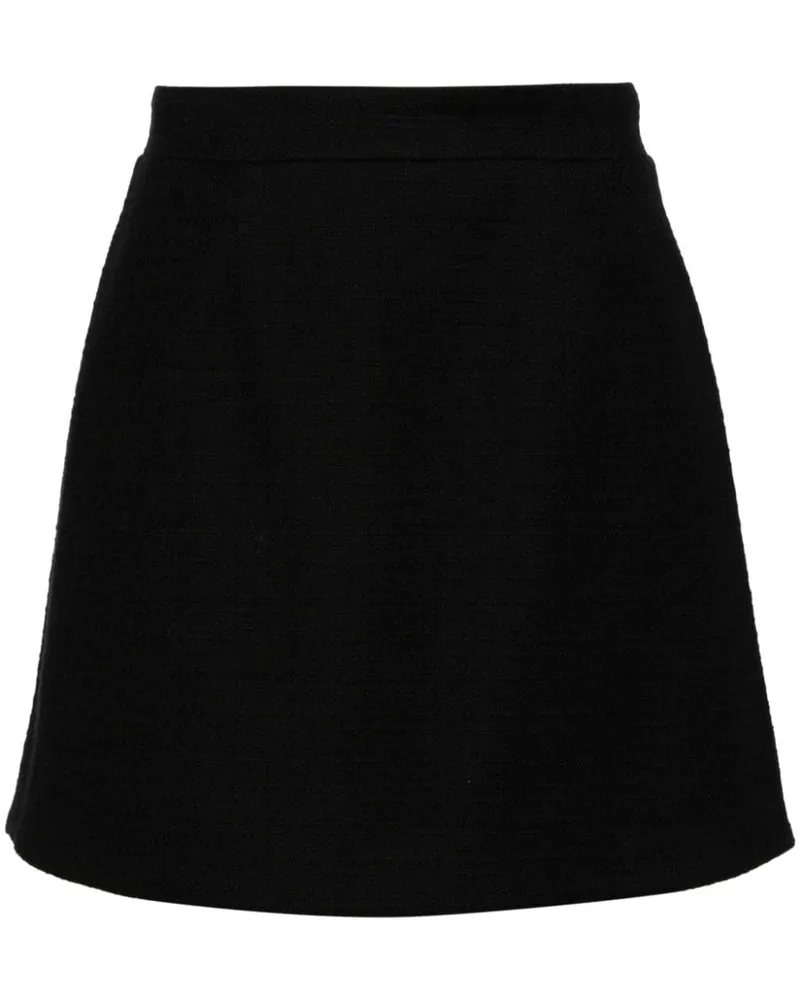 Patou Minirock aus Tweed - Schwarz Schwarz