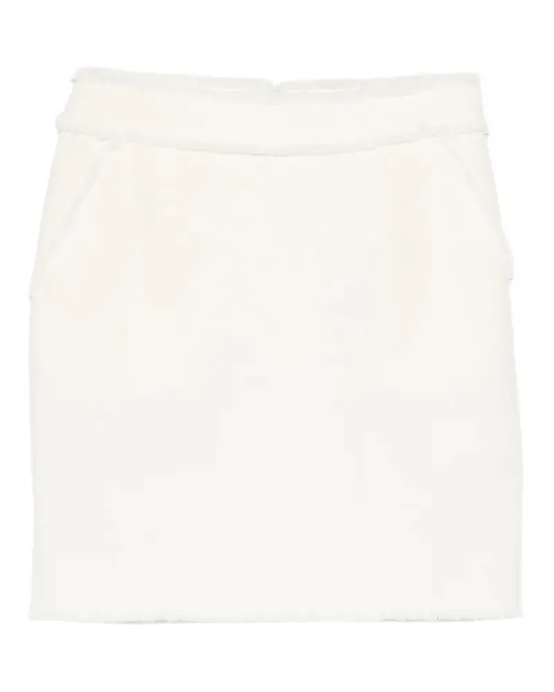 Max Mara Minirock mit ausgefransten Kanten - Nude Nude