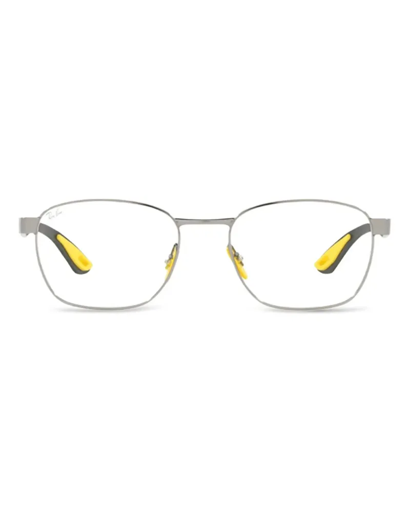 Ray Ban x Scuderia Ferrari eckige Brille - Silber Silber