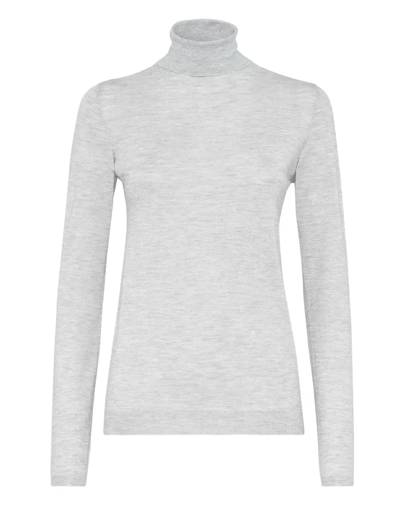 Brunello Cucinelli Fein gestrickter Pullover - Grau Grau