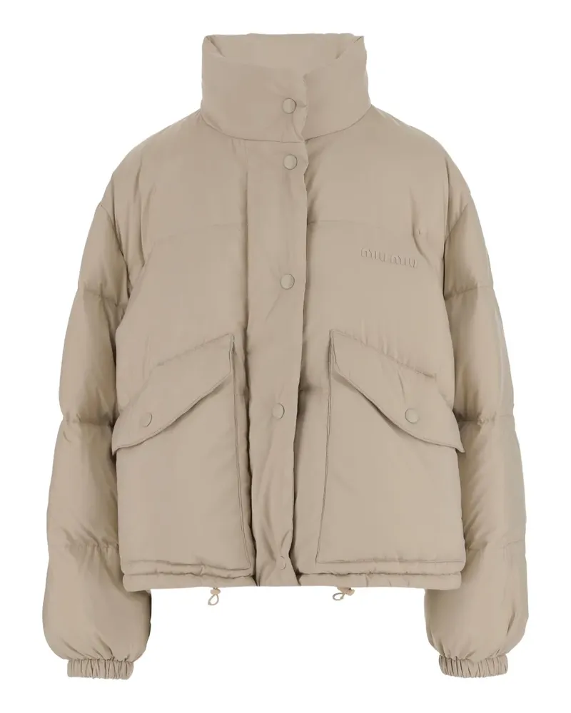 Miu Miu Jacke mit Stehkragen - Nude Nude