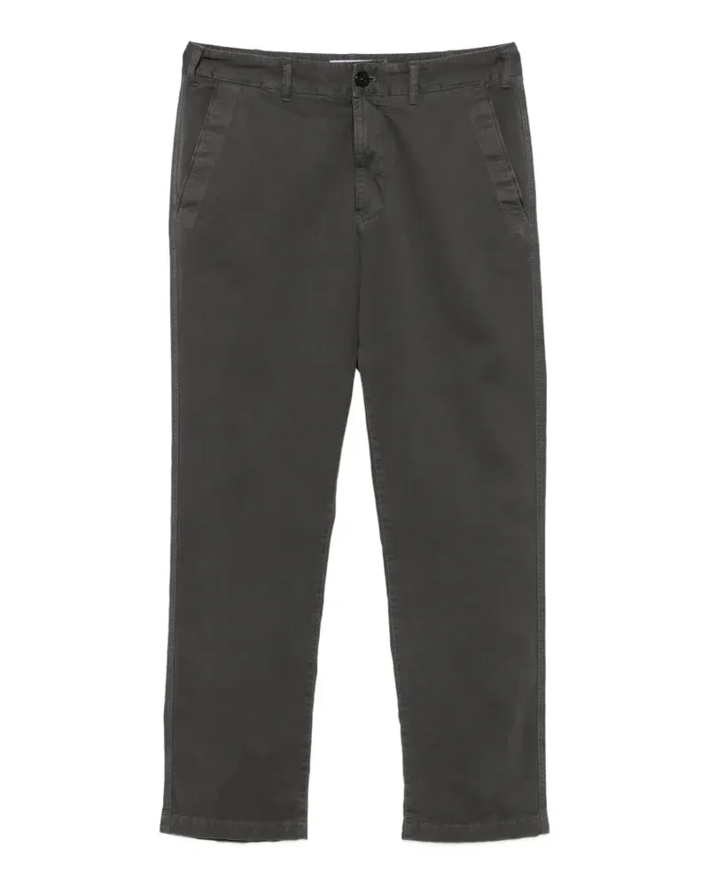 Stone Island Gerade Hose mit Logo-Patch - Grau Grau