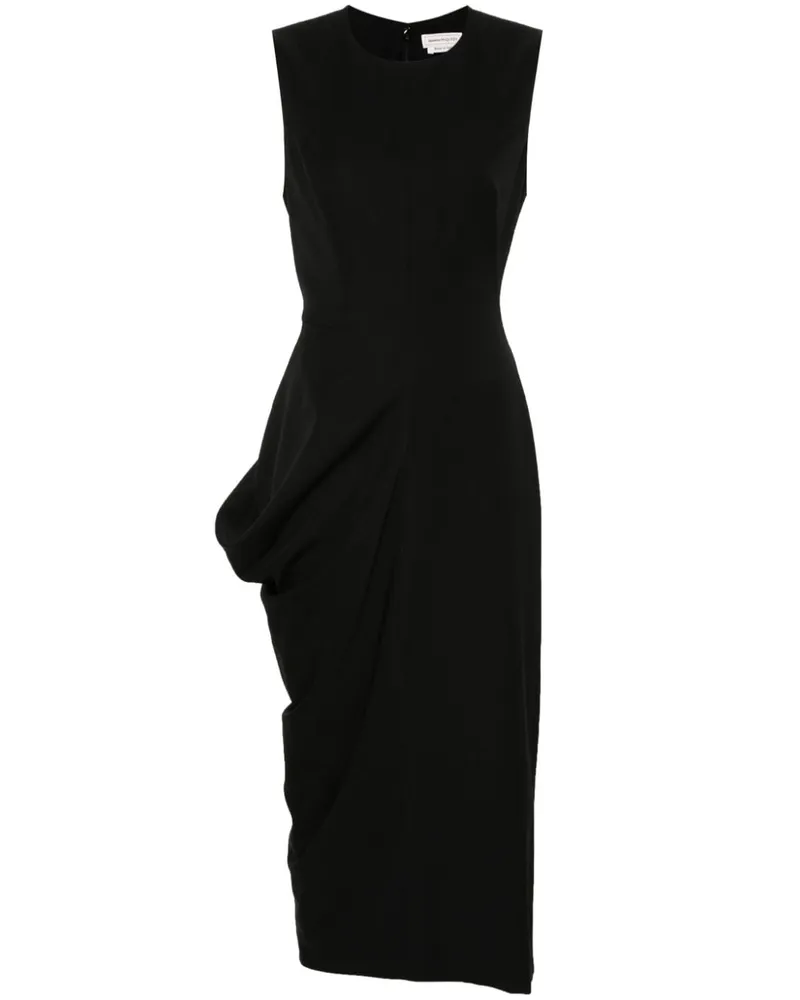 Alexander McQueen Drapiertes Kleid - Schwarz Schwarz