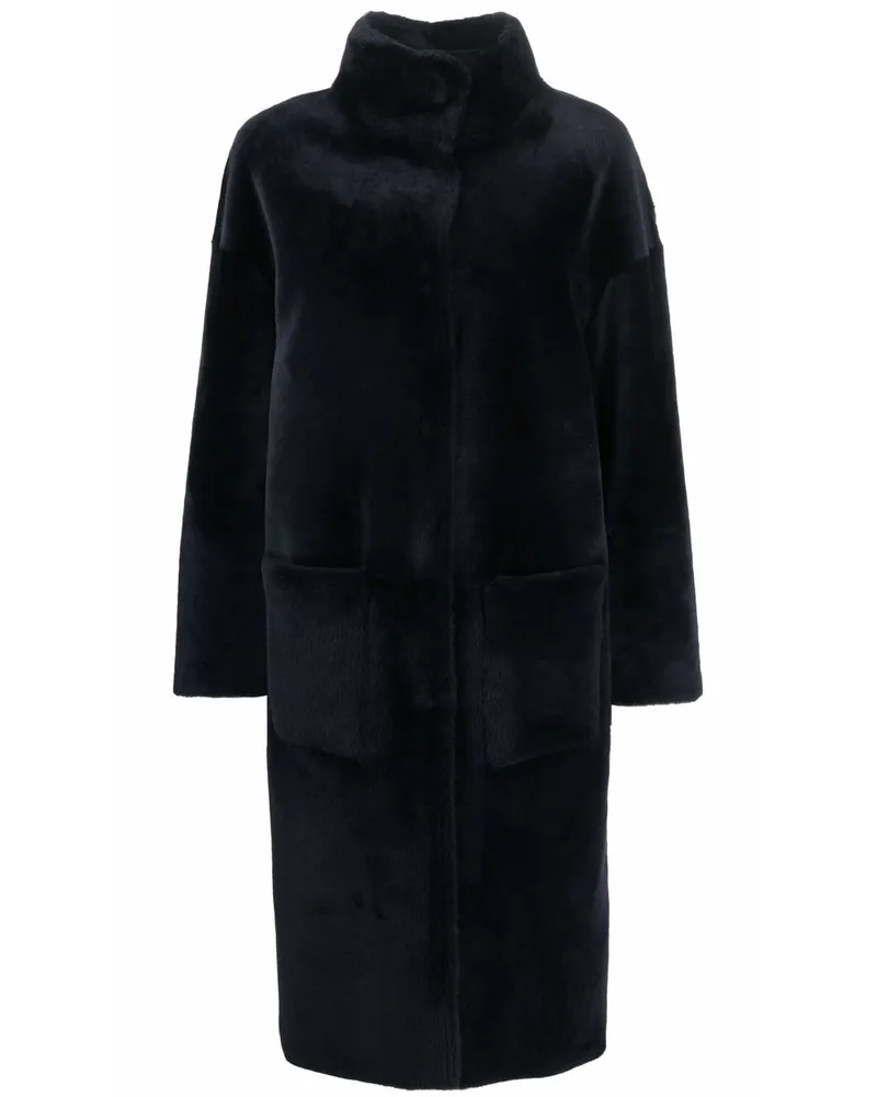 Liska Wendbarer Shearling-Mantel Blau