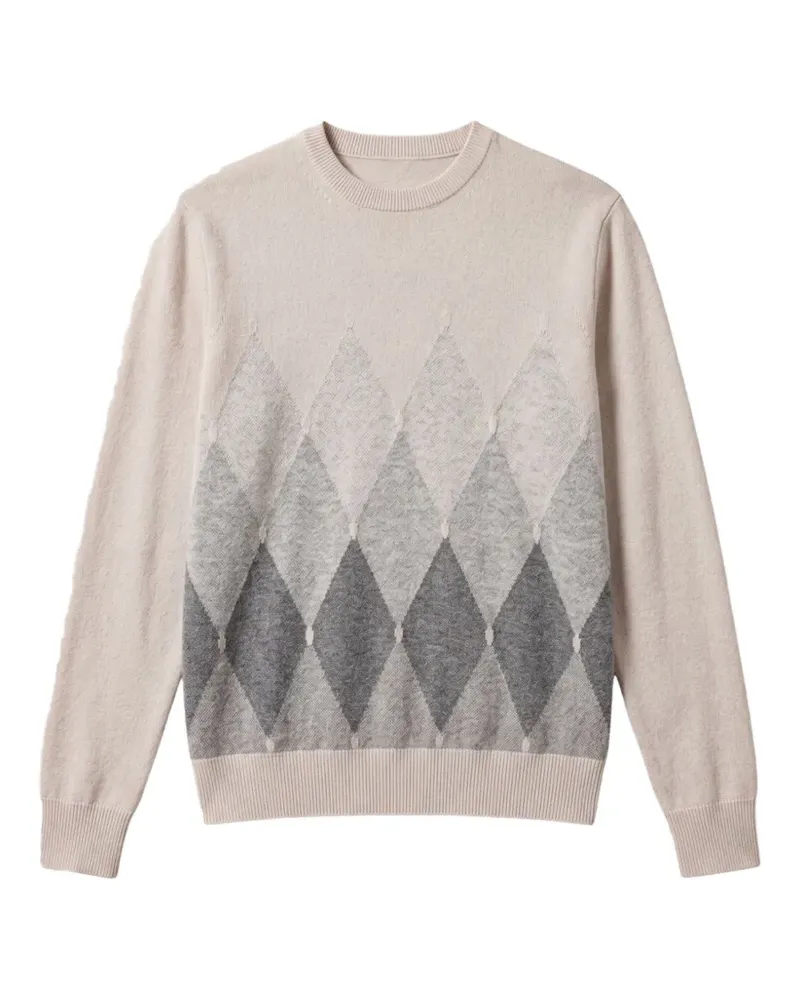Ballantyne Kaschmirpullover mit rundem Ausschnitt - Nude Nude