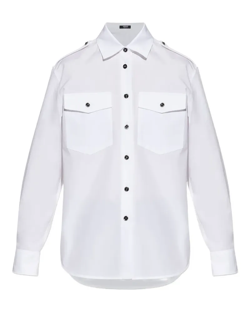 Versace flap-pocket buttoned shirt - Weiß Weiß