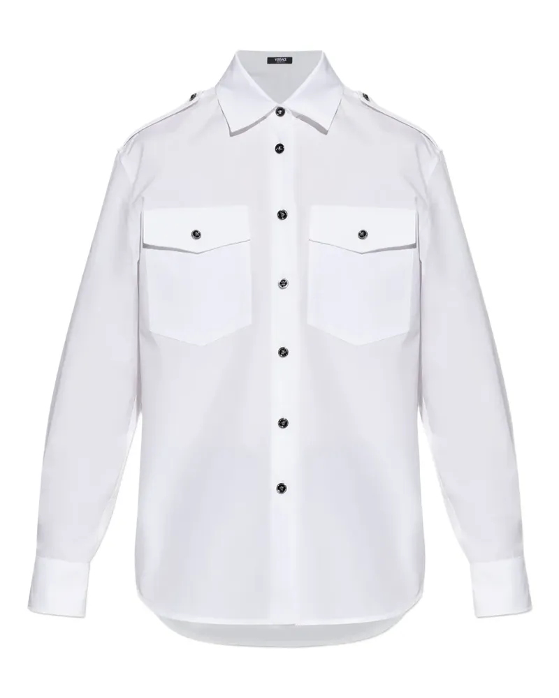 Versace Hemd mit Klappentaschen - Weiß Weiß