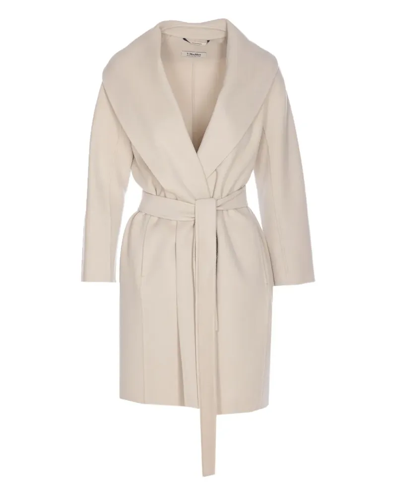 Max Mara Gewickelter Mantel mit Gürtel - Nude Nude