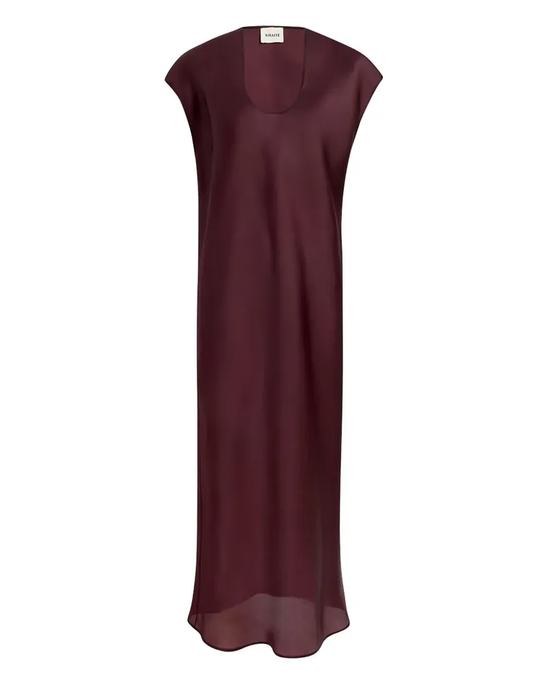 KHAITE Darby Kleid mit U-Ausschnitt - Rot Rot