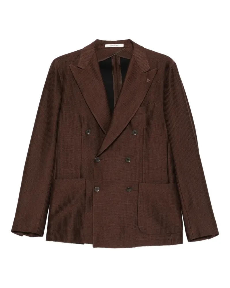Tagliatore double-breasted patch-pocket blazer - Braun Braun