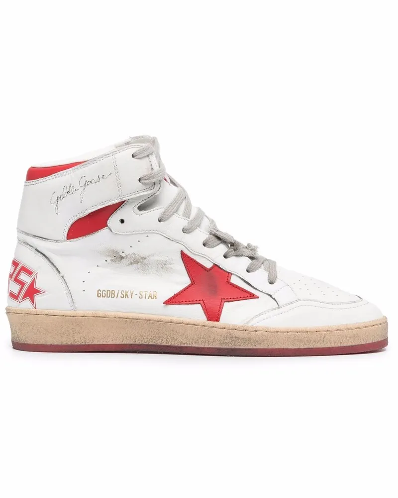 Golden Goose Sky-Star High-Top-Sneakers - Weiß Weiß