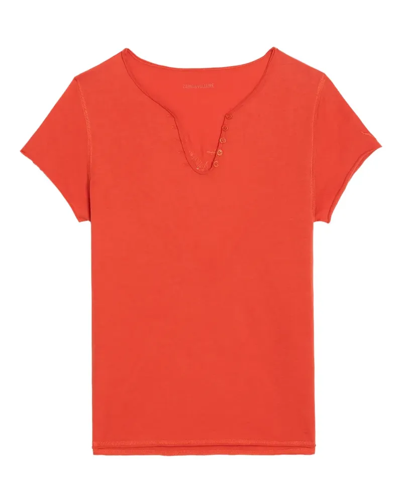Zadig & Voltaire Henley T-shirt - Orange Orange