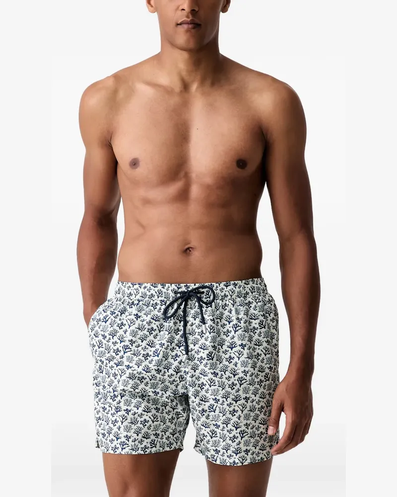 MC2 Saint Barth coral-print swim shorts - Weiß Weiß