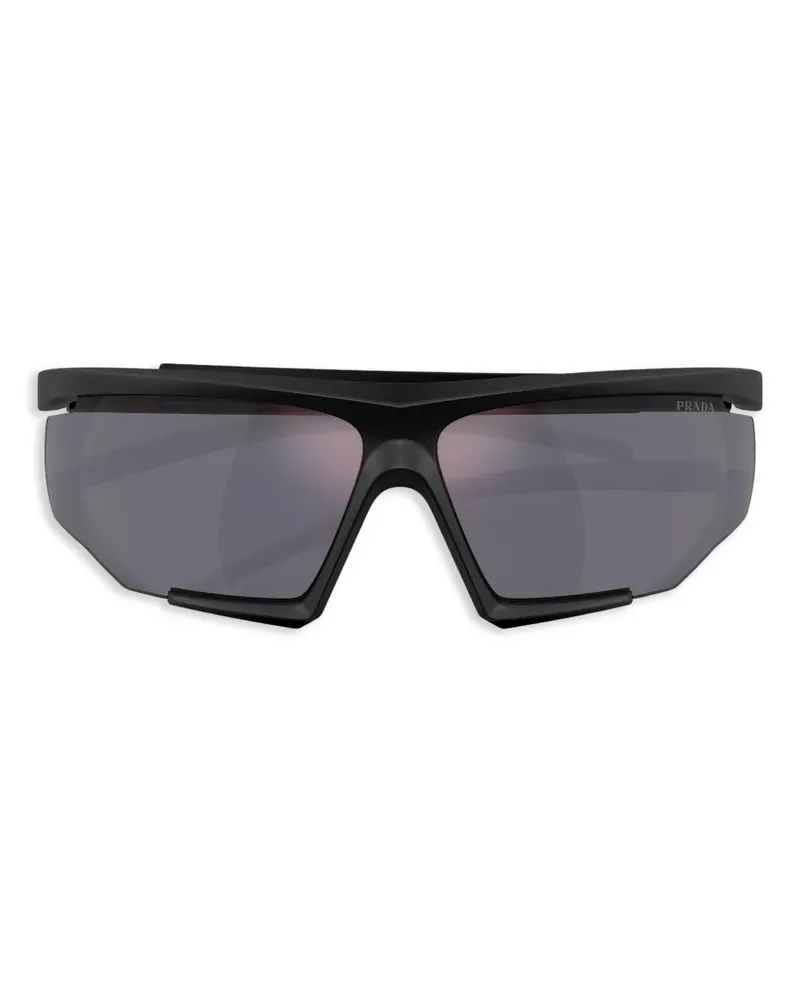 Prada Sonnenbrille mit geometrischem Gestell - Schwarz Schwarz