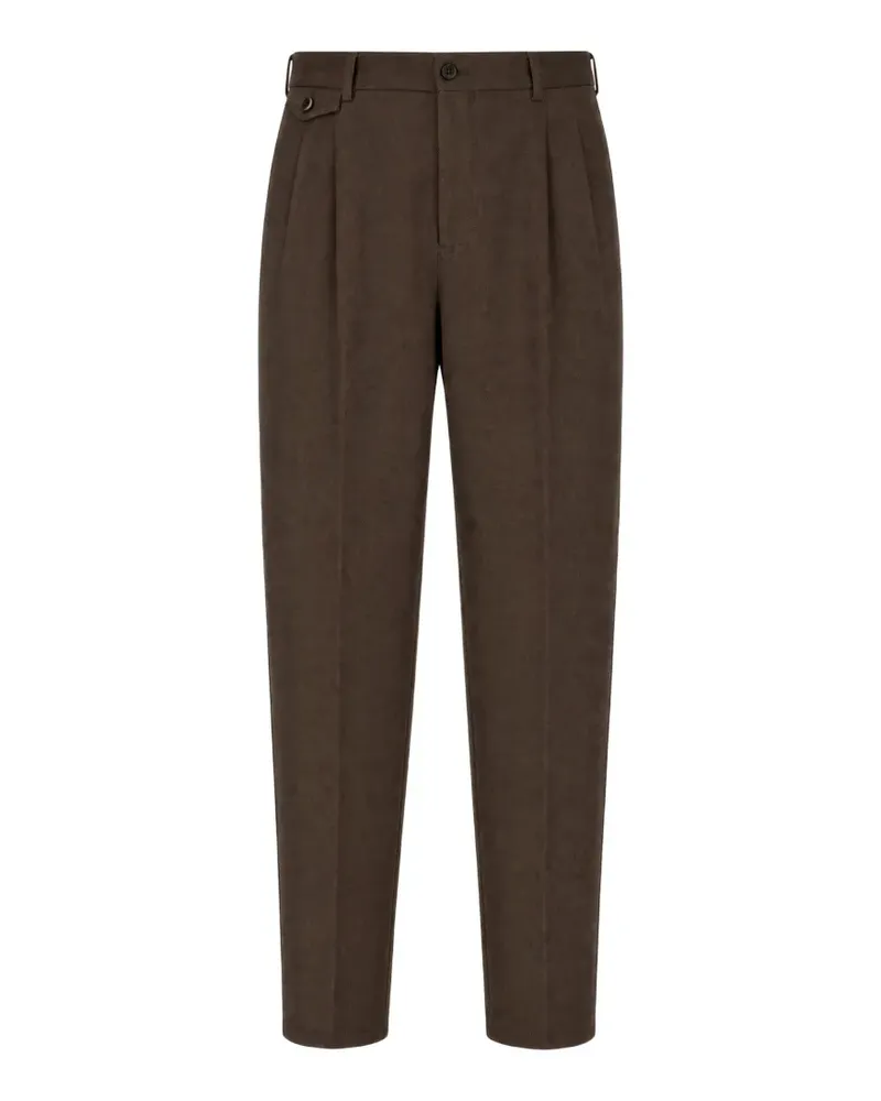 PT TORINO pleated twill trousers - Braun Braun