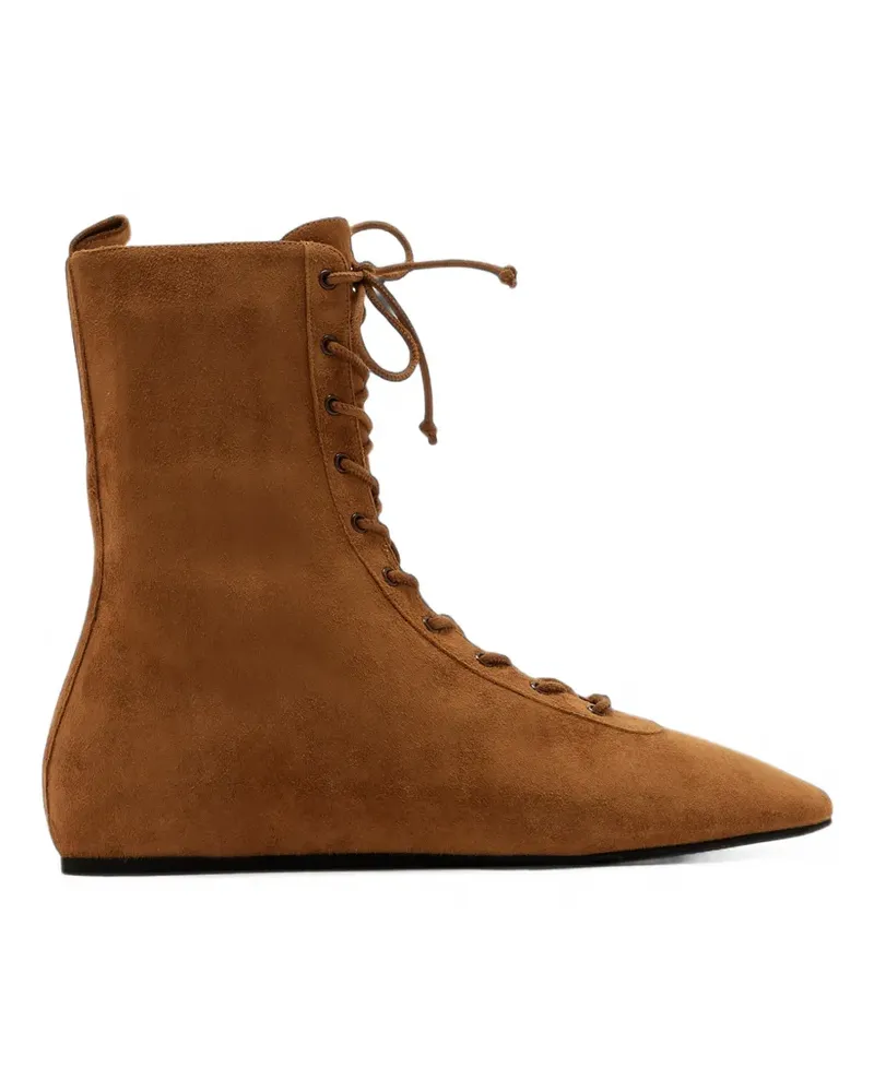 Le Monde Béryl Wren Schnürstiefel aus Wildleder - Braun Braun