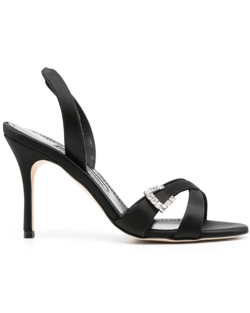 Manolo Blahnik Ramisli Sandalen, 90mm - Schwarz Schwarz