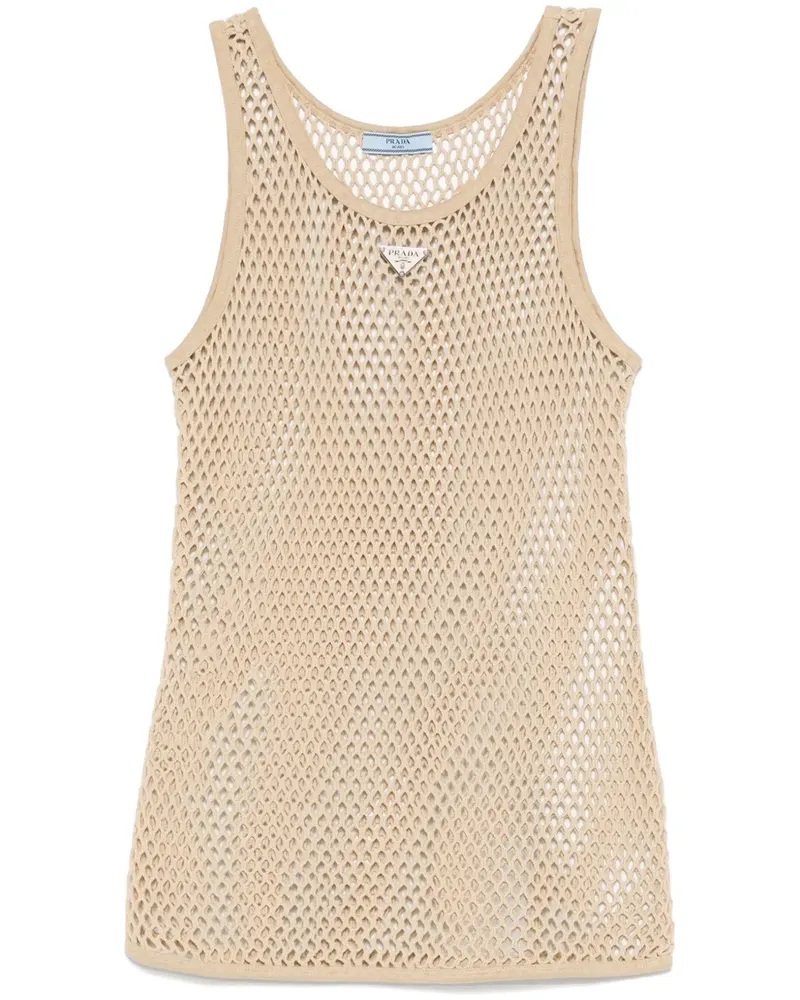 Prada Locker gestricktes Tanktop - Nude Nude
