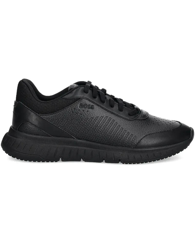 HUGO BOSS Perforierte Sneakers - Schwarz Schwarz