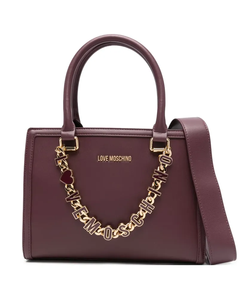 Moschino Handtasche mit Ketten - Rot Rot