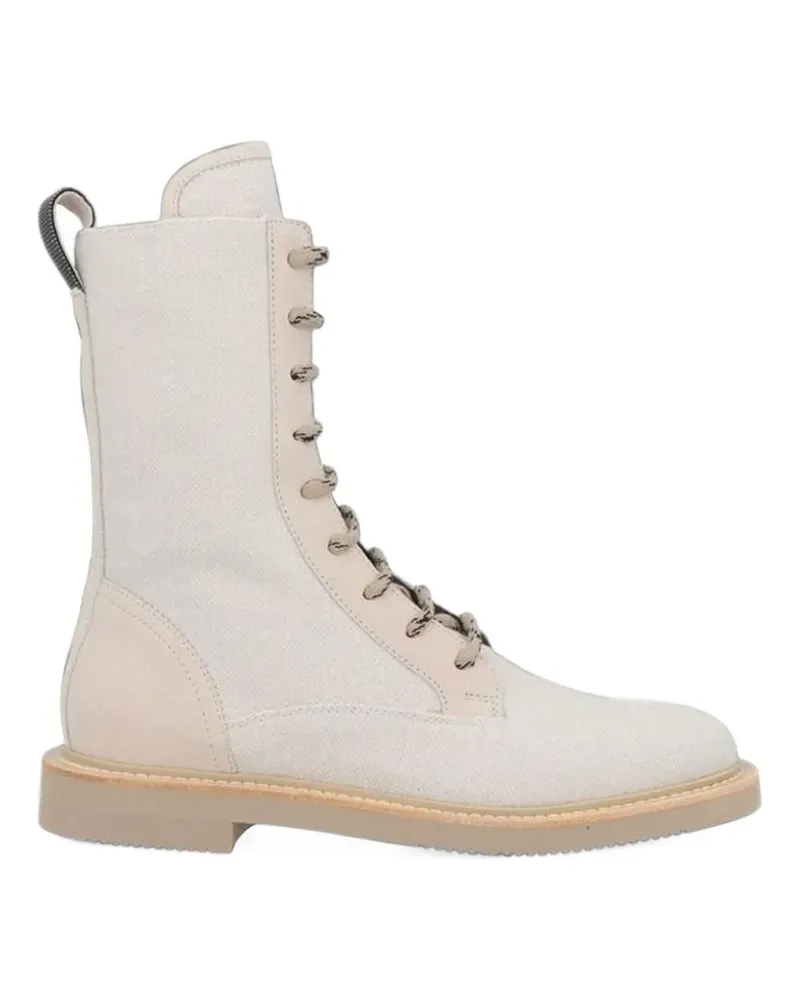 Brunello Cucinelli Stiefel mit Schnürung - Nude Nude