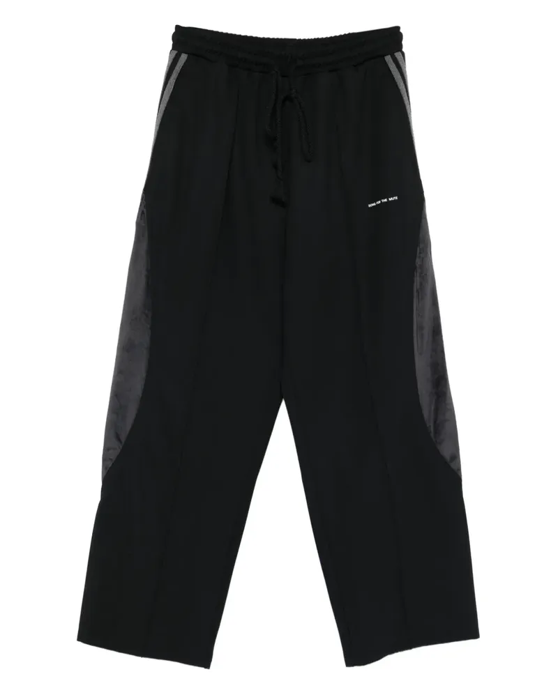 Song For The Mute x Adidas panelled drawstring-fastening track pants - Schwarz Schwarz
