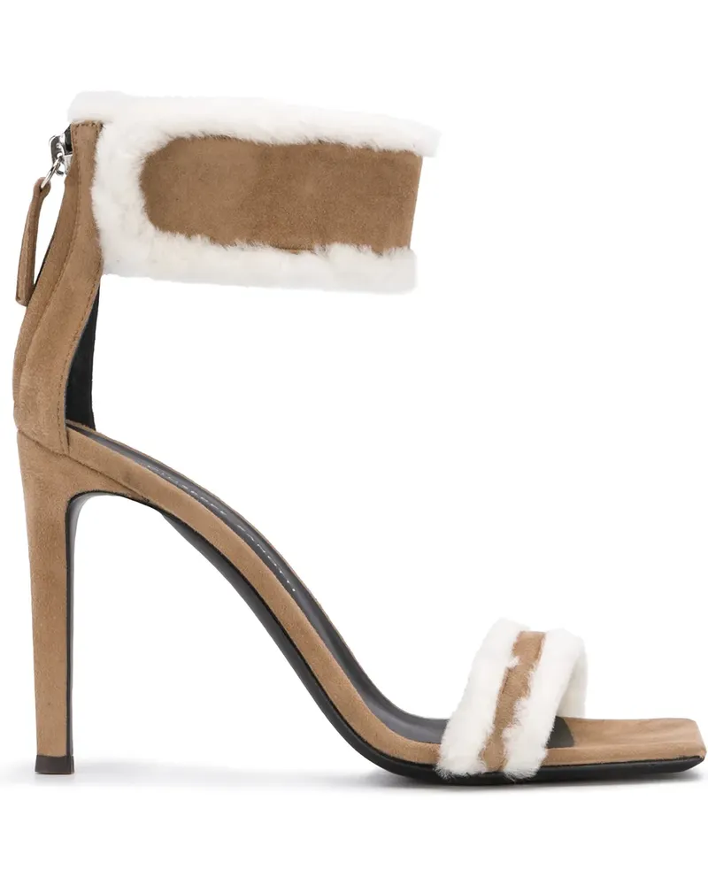 Giuseppe Zanotti Sandalen mit Shearling - Braun Braun