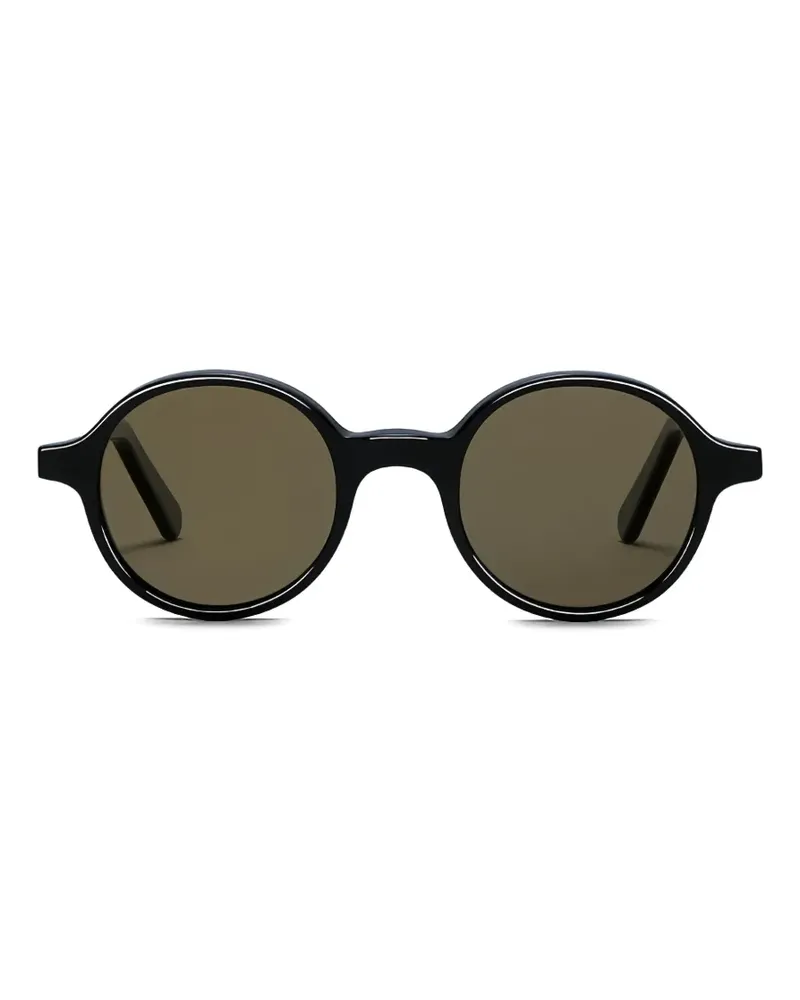 L.G.R. Runde Reunion Terre Rare Sonnenbrille - Schwarz Schwarz